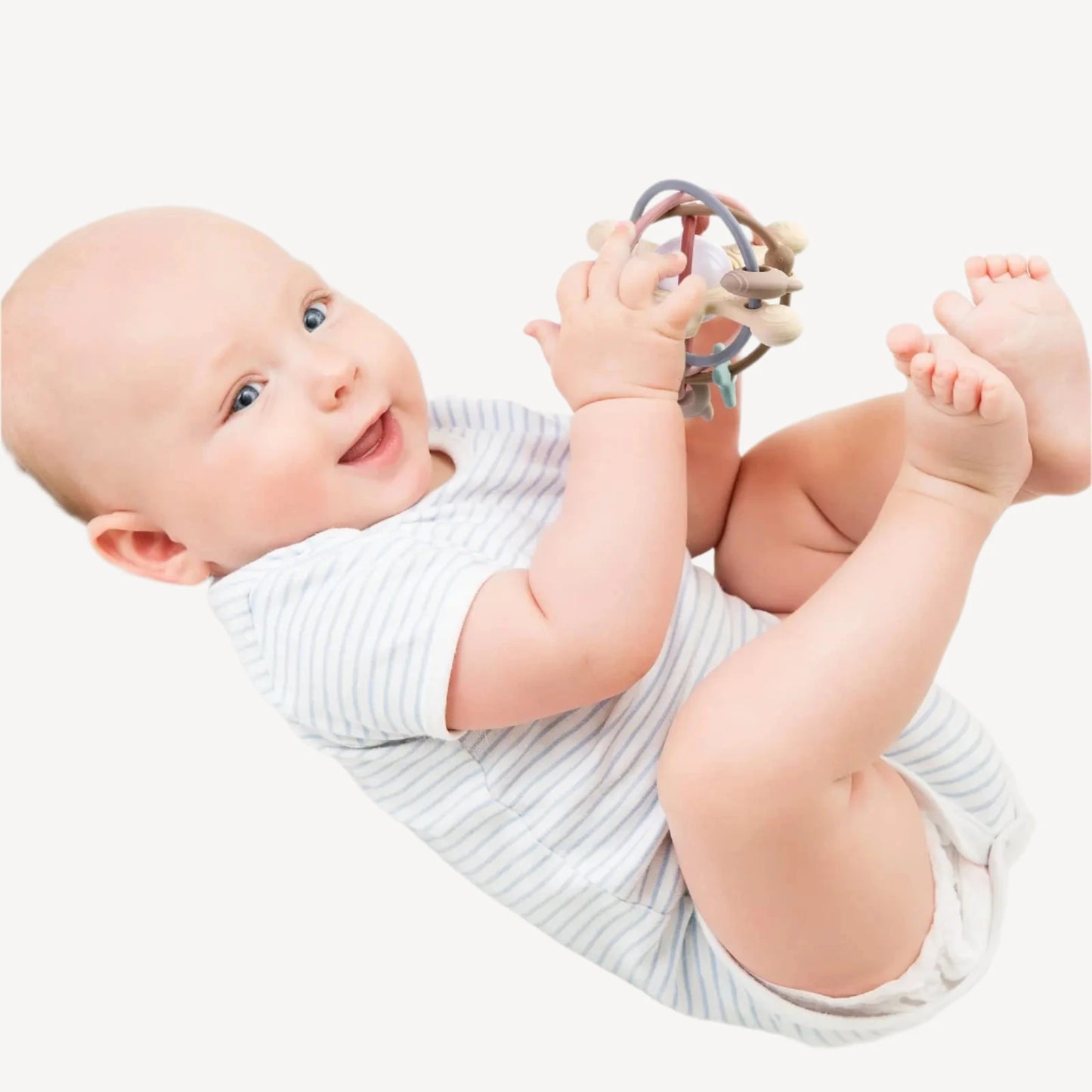 Rattle & Sensory Teether Bed Bell Silicone Montessori Ball