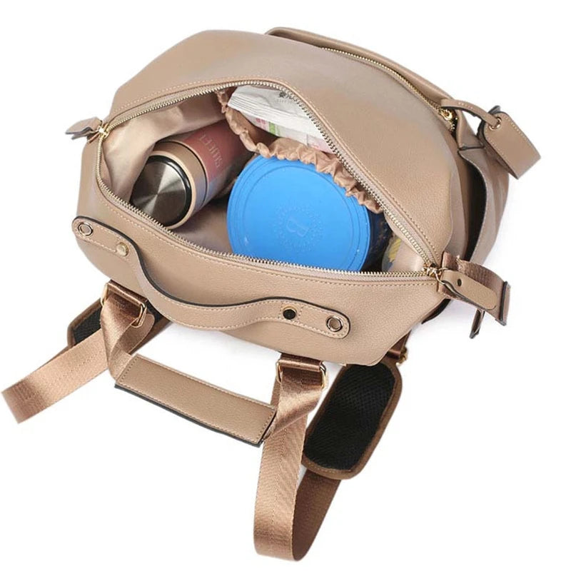 Multifunction Vegan Leather Nappy Bag