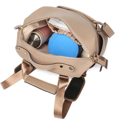 Multifunction Vegan Leather Nappy Bag