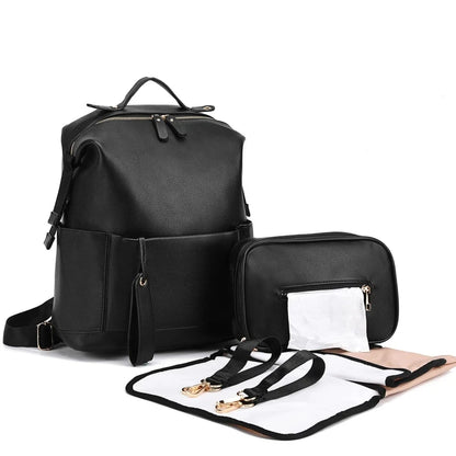 Multifunction Vegan Leather Nappy Bag