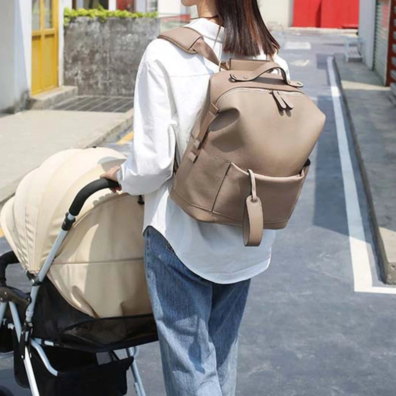 Multifunction Vegan Leather Nappy Bag