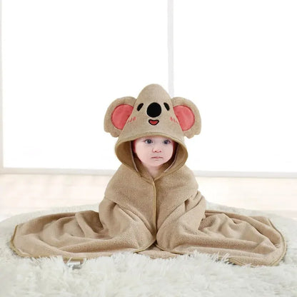 Animal Friends Cozy & Fun Hooded Baby Bath Towel